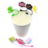 Straw Mouthpiece Silicone Dust Plug Decorative Buckle Clip Personalized Letter Label for Tumblers